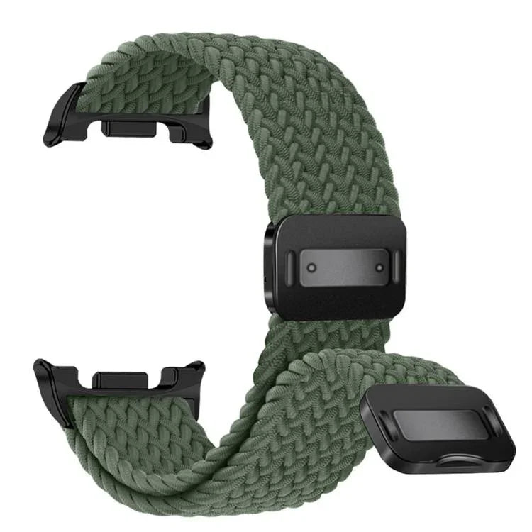 Correia de relógio trançada em nylon elástico com fecho magnético, Para Samsung Galaxy Watch8 / Watch8 Classic