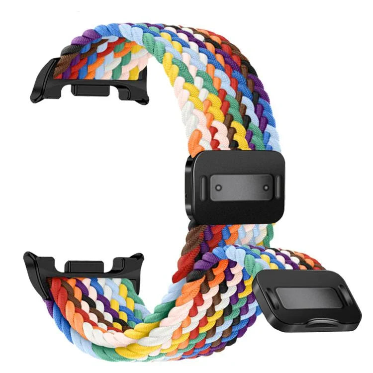 Correia de relógio trançada em nylon elástico com fecho magnético, Para Samsung Galaxy Watch8 / Watch8 Classic