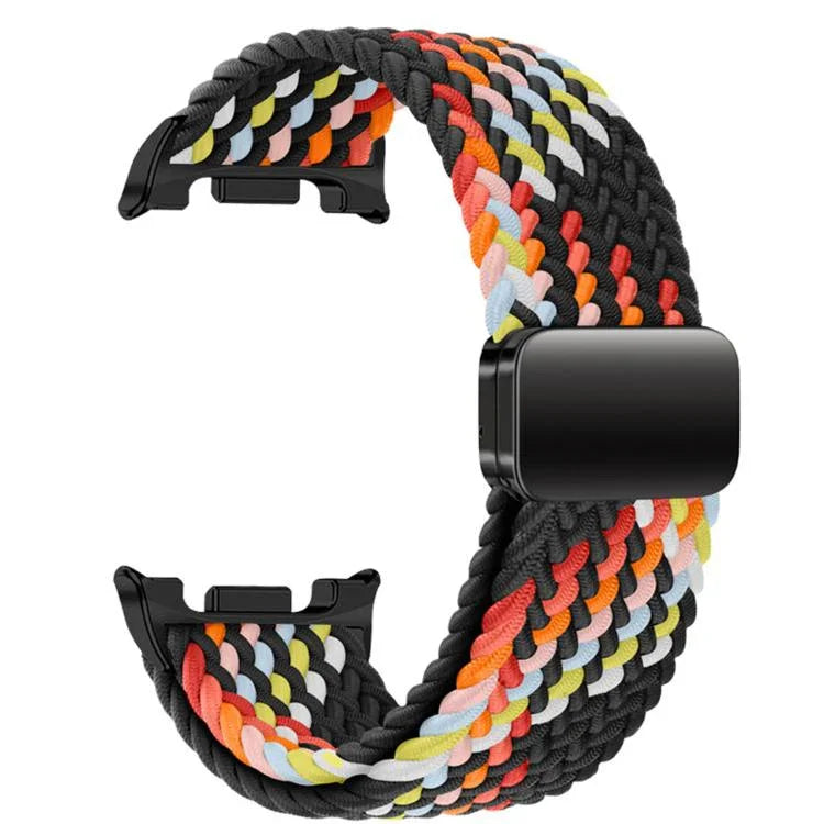 Correia de relógio trançada em nylon elástico com fecho magnético, Para Samsung Galaxy Watch8 / Watch8 Classic