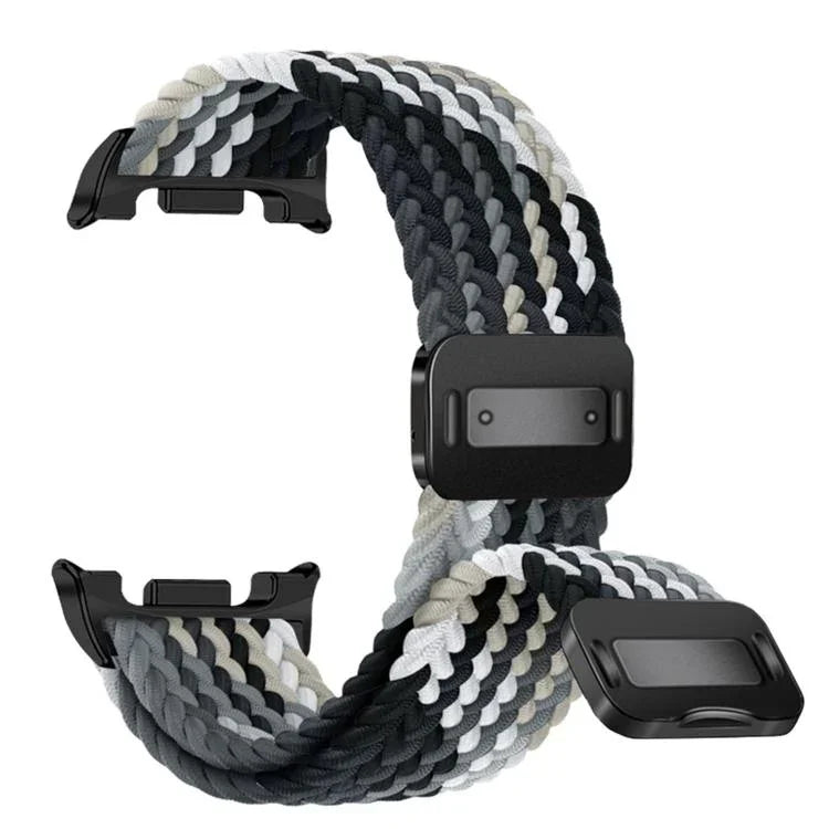 Correia de relógio trançada em nylon elástico com fecho magnético, Para Samsung Galaxy Watch8 / Watch8 Classic