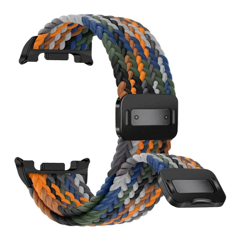 Correia de relógio trançada em nylon elástico com fecho magnético, Para Samsung Galaxy Watch8 / Watch8 Classic