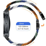 Correia de relógio trançada em nylon elástico com fecho magnético, Para Samsung Galaxy Watch8 / Watch8 Classic