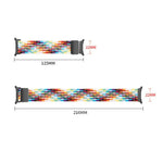 Correia de relógio trançada em nylon elástico com fecho magnético, Para Samsung Galaxy Watch8 / Watch8 Classic