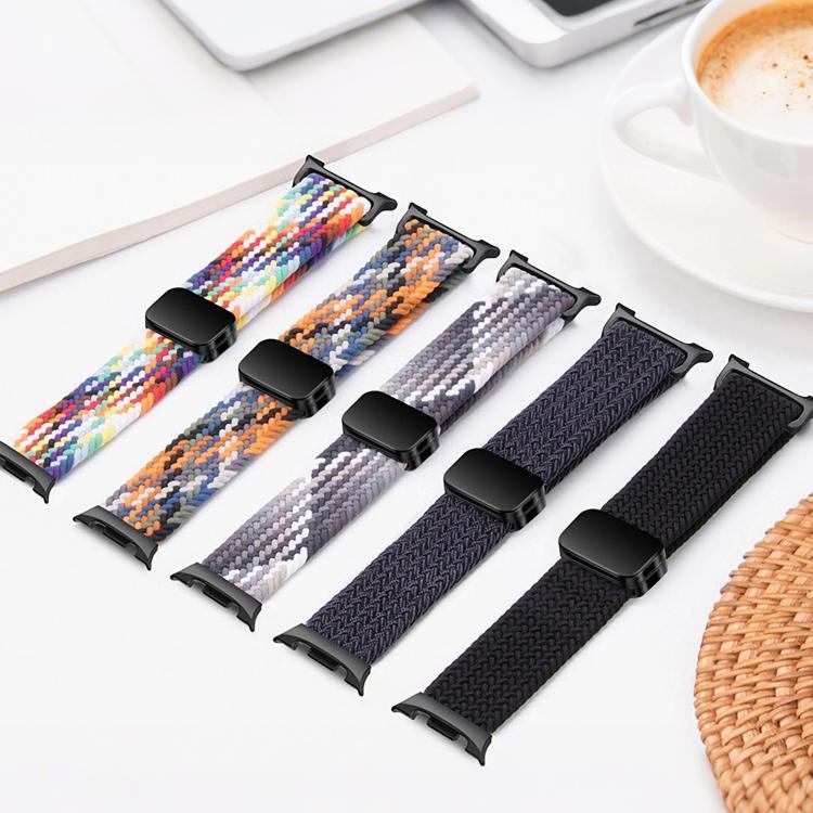 Correia de relógio trançada em nylon elástico com fecho magnético, Para Samsung Galaxy Watch8 / Watch8 Classic