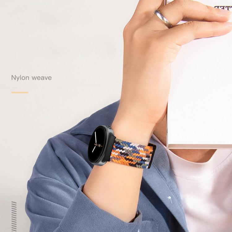 Correia de relógio trançada em nylon elástico com fecho magnético, Para Samsung Galaxy Watch8 / Watch8 Classic