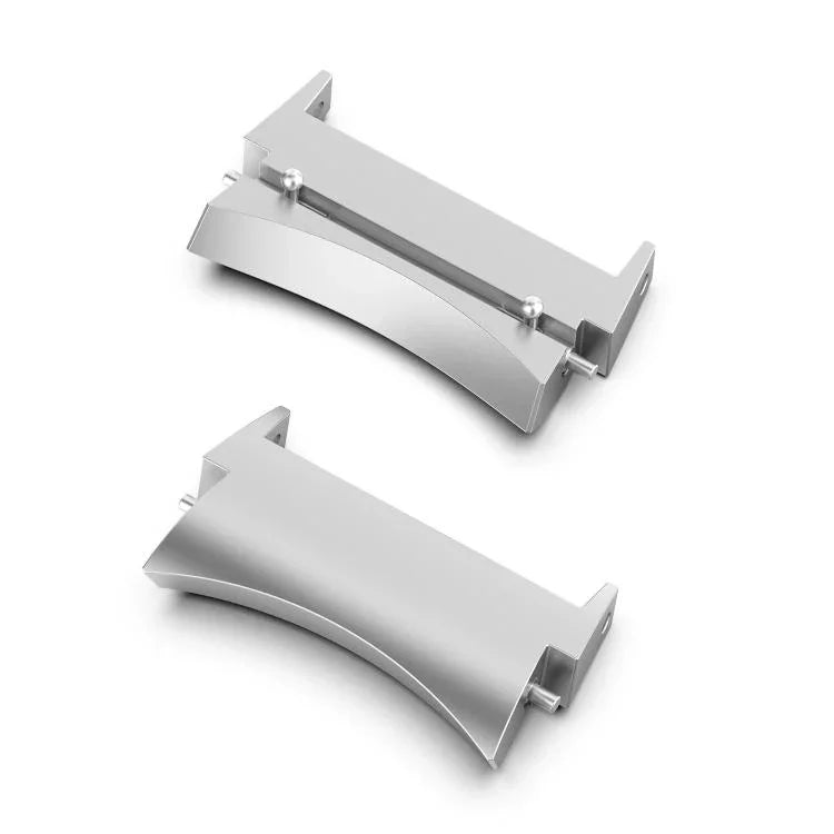 Um par de conectores para correia de relógio em metal de aço inoxidável 20mm, Para Samsung Galaxy Watch7 40mm / 44mm