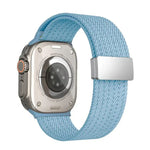 Pulseira de Relógio em Nylon Elástico de Quatro Fios com Fecho Magnético de Cor Única, para Apple Watch 46mm / 49mm / 45mm / 44mm, para Apple Watch 42mm / 41mm / 40mm / 38mm
