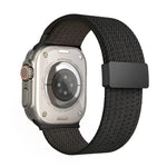 Pulseira de Relógio em Nylon Elástico de Quatro Fios com Fecho Magnético de Cor Única, para Apple Watch 46mm / 49mm / 45mm / 44mm, para Apple Watch 42mm / 41mm / 40mm / 38mm