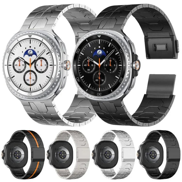 Correia de relógio em aço inoxidável com fecho magnético, Para Samsung Galaxy Watch8 / Watch8 Classic
