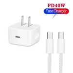Carregador Dobrável A3365 PD40W USB-C / Type-C com Cabo de Dados Type-C para Type-C, Ficha US, Ficha US + Cabo Type-C 1m, Ficha US + Cabo Type-C 2m