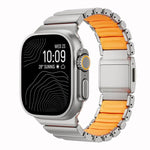 Bracelete de Relógio em Metal de Titânio com Fecho Magnético Norman, Para Apple Watch 46mm / 49mm / 45mm / 44mm