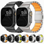 Bracelete de Relógio em Metal de Titânio com Fecho Magnético Norman, Para Apple Watch 46mm / 49mm / 45mm / 44mm