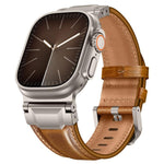 Bracelete de Relógio em Pele Estilo Armadura, Para Apple Watch 46mm / 49mm / 45mm / 44mm