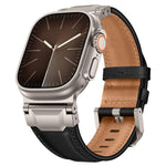 Bracelete de Relógio em Pele Estilo Armadura, Para Apple Watch 46mm / 49mm / 45mm / 44mm