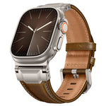 Bracelete de Relógio em Pele Estilo Armadura, Para Apple Watch 46mm / 49mm / 45mm / 44mm