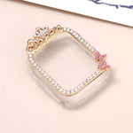 Crown-style Single Diamond Hollow PC Watch Shell, For Apple Watch Series 6 / 5 / 4 & SE 44mm, For Apple Watch Series 6 / 5 / 4 & SE 40mm, For Apple Watch Series 10 / 11 46mm, For Apple Watch Series 10 / 11 42mm, For Apple Watch Series 9 / 8 / 7 45mm   ...