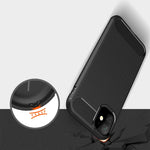 Brushed Texture Carbon Fiber TPU Case for iPhone XIR 2019, For iPhone 11
