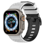 Bracelete de Relógio em Silicone Respirável com Padrão de Quadrados, Para Apple Watch 46mm / 49mm / 45mm / 44mm
