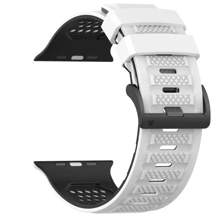 Bracelete de Relógio em Silicone Respirável com Padrão de Quadrados, Para Apple Watch 46mm / 49mm / 45mm / 44mm