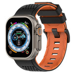 Bracelete de Relógio em Silicone Respirável com Padrão de Quadrados, Para Apple Watch 46mm / 49mm / 45mm / 44mm