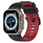 Bracelete de Relógio em Silicone Respirável com Padrão de Quadrados, Para Apple Watch 46mm / 49mm / 45mm / 44mm