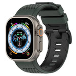 Bracelete de Relógio em Silicone Respirável com Padrão de Quadrados, Para Apple Watch 46mm / 49mm / 45mm / 44mm