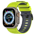 Bracelete de Relógio em Silicone Respirável com Padrão de Quadrados, Para Apple Watch 46mm / 49mm / 45mm / 44mm
