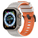 Bracelete de Relógio em Silicone Respirável com Padrão de Quadrados, Para Apple Watch 46mm / 49mm / 45mm / 44mm