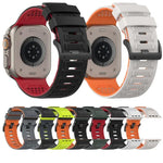 Bracelete de Relógio em Silicone Respirável com Padrão de Quadrados, Para Apple Watch 46mm / 49mm / 45mm / 44mm