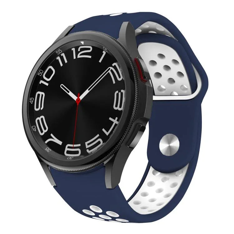 Correia de Relógio de Silicone com Fivela Reversa Bicolor, Para Samsung Galaxy Watch FE / 7 / 6 / 5 / 4