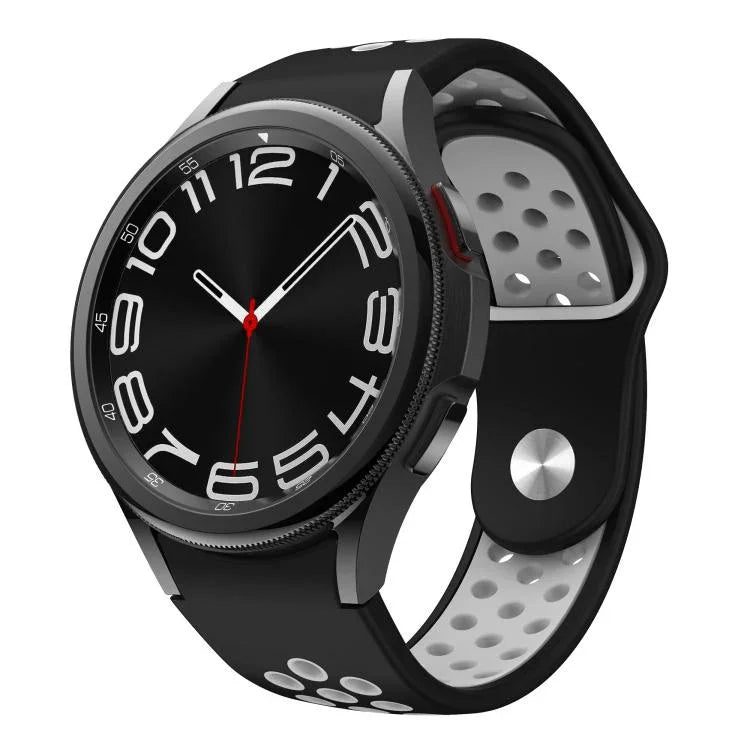 Correia de Relógio de Silicone com Fivela Reversa Bicolor, Para Samsung Galaxy Watch FE / 7 / 6 / 5 / 4