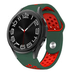 Correia de Relógio de Silicone com Fivela Reversa Bicolor, Para Samsung Galaxy Watch FE / 7 / 6 / 5 / 4