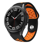 Correia de Relógio de Silicone com Fivela Reversa Bicolor, Para Samsung Galaxy Watch FE / 7 / 6 / 5 / 4