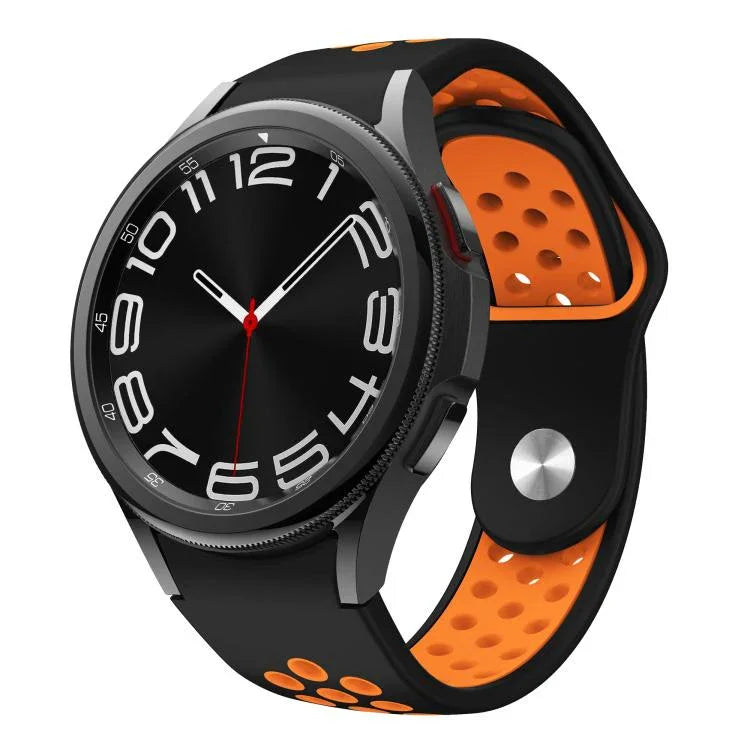 Correia de Relógio de Silicone com Fivela Reversa Bicolor, Para Samsung Galaxy Watch FE / 7 / 6 / 5 / 4