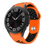 Correia de Relógio de Silicone com Fivela Reversa Bicolor, Para Samsung Galaxy Watch FE / 7 / 6 / 5 / 4