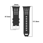 Bracelete de Relógio em Silicone Respirável Bicolor com Furos Verticais, Para Apple Watch 46mm/ 49mm / 45mm / 44mm