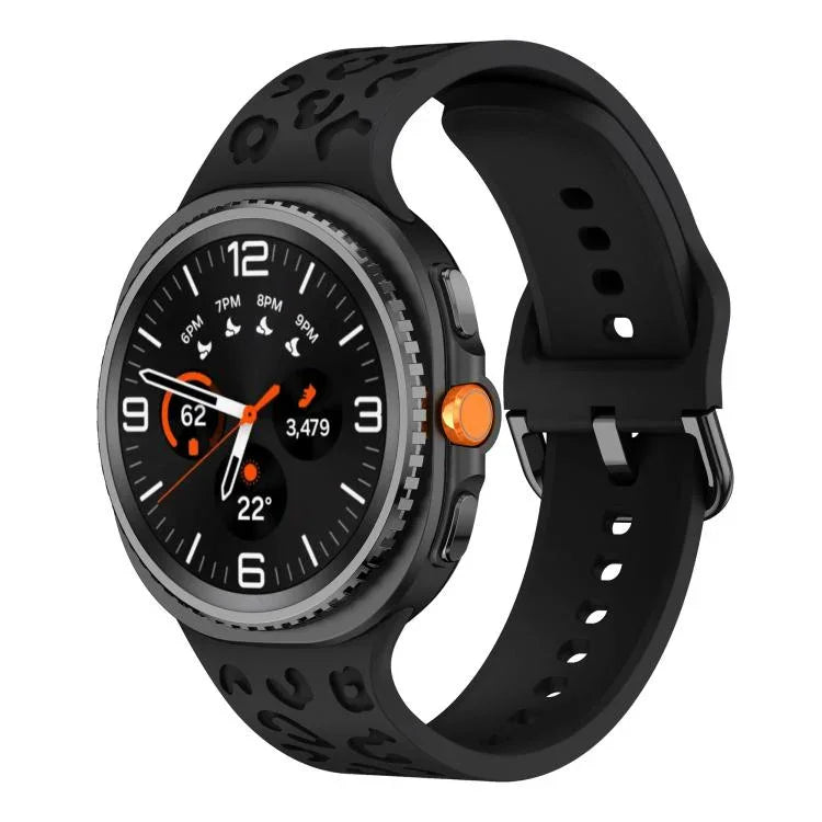 Correia de Relógio de Silicone com Estampa de Leopardo, Para Samsung Galaxy Watch8 / Watch8 Classic