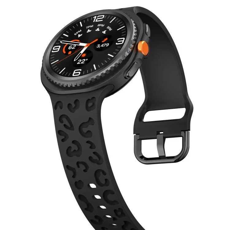 Correia de Relógio de Silicone com Estampa de Leopardo, Para Samsung Galaxy Watch8 / Watch8 Classic