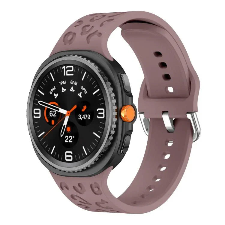 Correia de Relógio de Silicone com Estampa de Leopardo, Para Samsung Galaxy Watch8 / Watch8 Classic