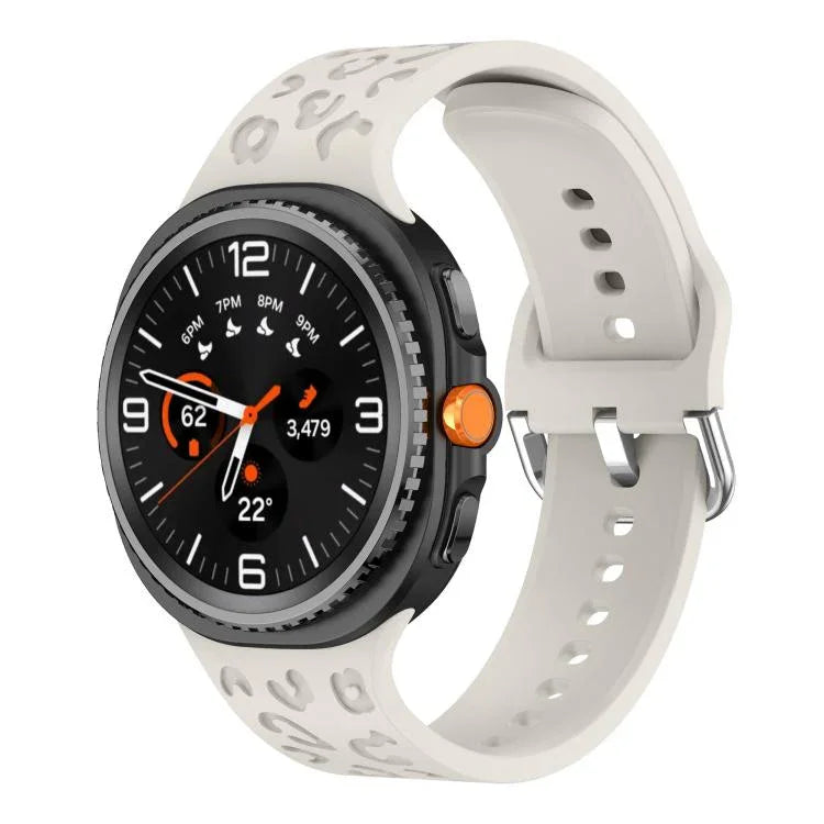 Correia de Relógio de Silicone com Estampa de Leopardo, Para Samsung Galaxy Watch8 / Watch8 Classic