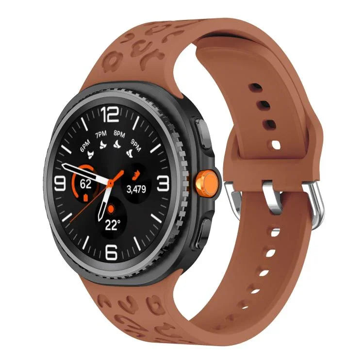 Correia de Relógio de Silicone com Estampa de Leopardo, Para Samsung Galaxy Watch8 / Watch8 Classic