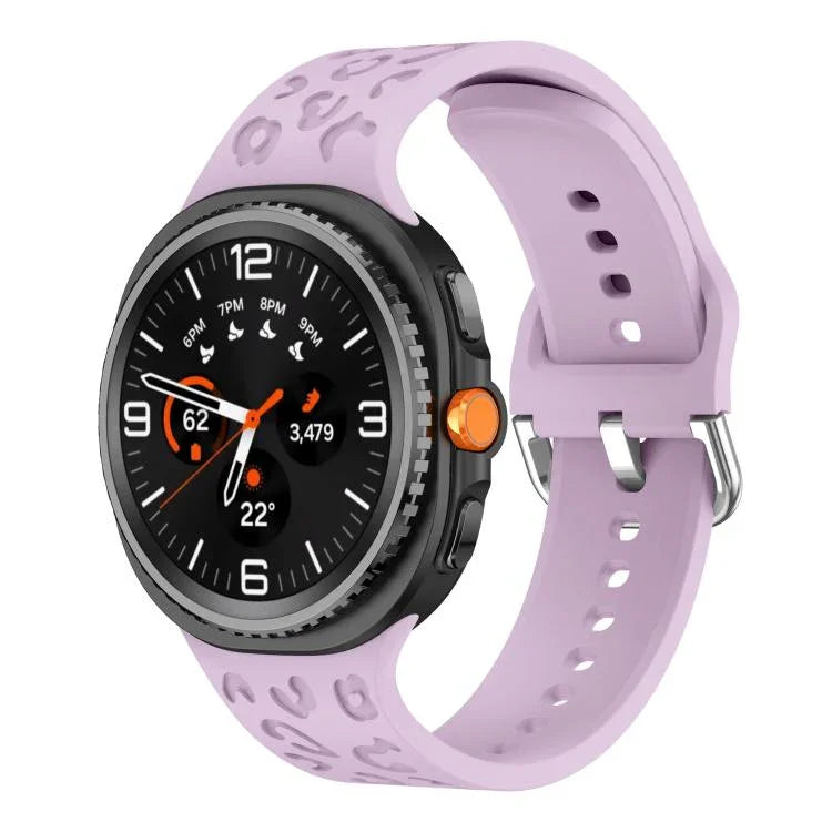 Correia de Relógio de Silicone com Estampa de Leopardo, Para Samsung Galaxy Watch8 / Watch8 Classic