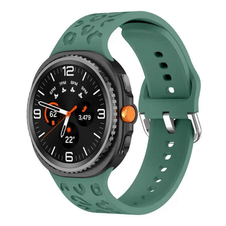 Correia de Relógio de Silicone com Estampa de Leopardo, Para Samsung Galaxy Watch8 / Watch8 Classic