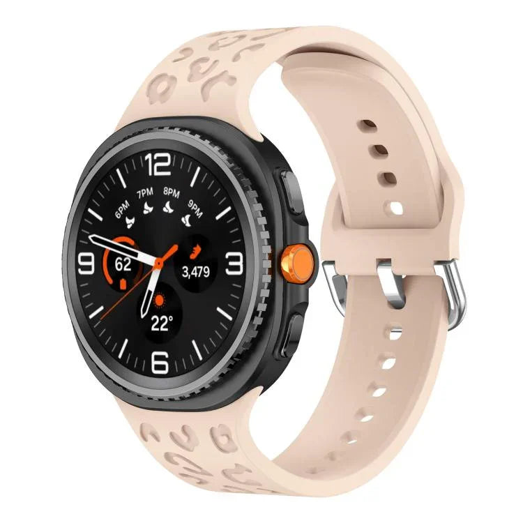 Correia de Relógio de Silicone com Estampa de Leopardo, Para Samsung Galaxy Watch8 / Watch8 Classic