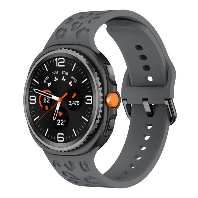 Correia de Relógio de Silicone com Estampa de Leopardo, Para Samsung Galaxy Watch8 / Watch8 Classic