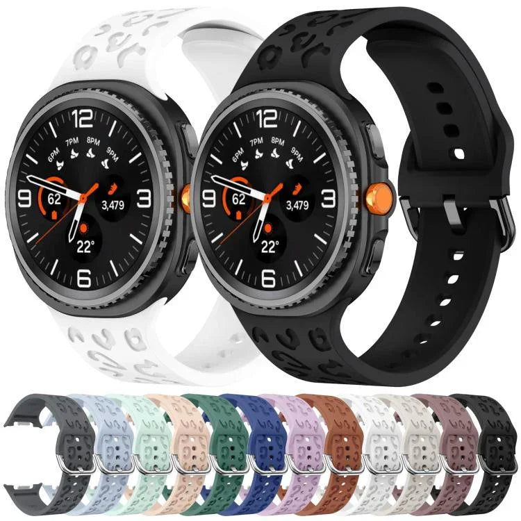Correia de Relógio de Silicone com Estampa de Leopardo, Para Samsung Galaxy Watch8 / Watch8 Classic