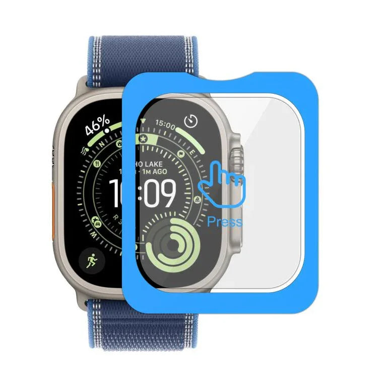 Película de Vidro Temperado para Relógio com Posicionamento HD Anti-Dedadas de Ecrã Completo, Para Apple Watch Ultra 3 / 2 / 1 49mm