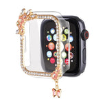 Tassel Flower Single-Diamond Hollow Watch Shell Band Kit, For Apple Watch Series 6 / 5 / 4 & SE 44mm, For Apple Watch Series 6 / 5 / 4 & SE 40mm, For Apple Watch Series 10 / 11 46mm, For Apple Watch Series 10 / 11 42mm                                  ...