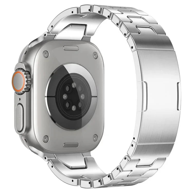 Pulseira de Relógio com Fivela Borboleta de Libertação Rápida Tipo H em Aço Inoxidável, Para Apple Watch 44mm / 45mm / 46mm / 49mm, Para Apple Watch 42mm / 41mm / 40mm / 38mm