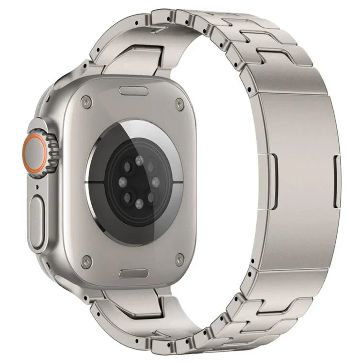 Pulseira de Relógio com Fivela Borboleta de Libertação Rápida Tipo H em Aço Inoxidável, Para Apple Watch 44mm / 45mm / 46mm / 49mm, Para Apple Watch 42mm / 41mm / 40mm / 38mm